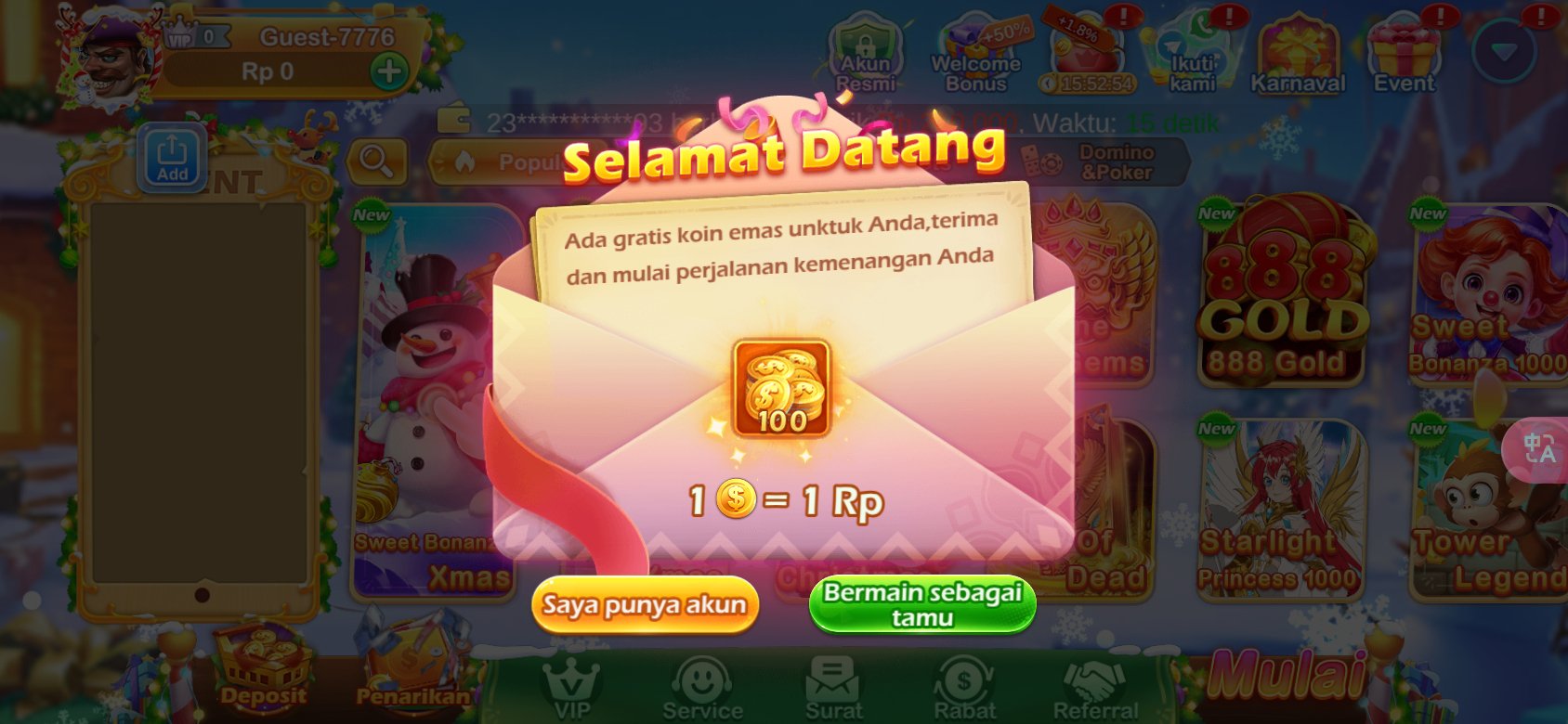 Unduh sia777 APK dan dapatkan 100 koin emas gratis untuk pengguna baru.